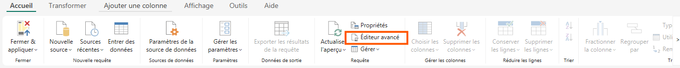 Ruban Power BI
