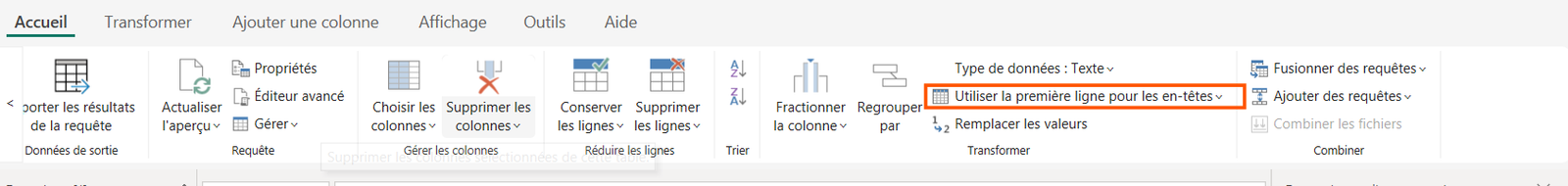 Ruban Power BI